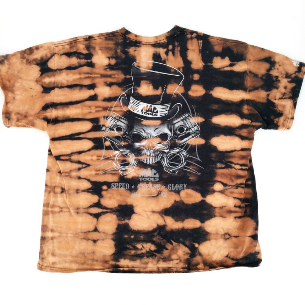 Mac Tools Skull Custom Dyed Graphic T-Shirt XXL